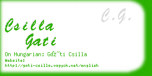 csilla gati business card